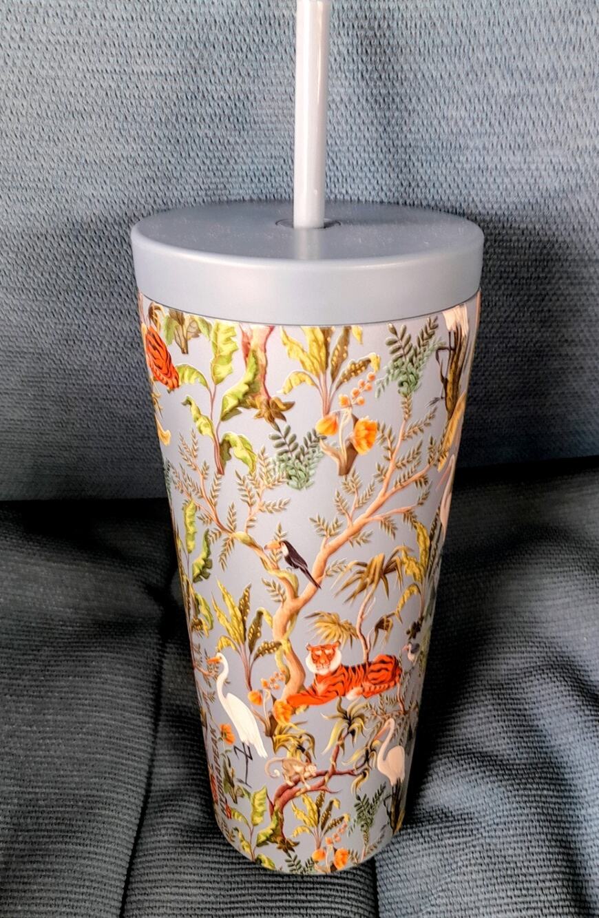 Hydrapeak 25 oz Artisan Tumbler Jungle Tiger Safari Embossed Cup New Open Box